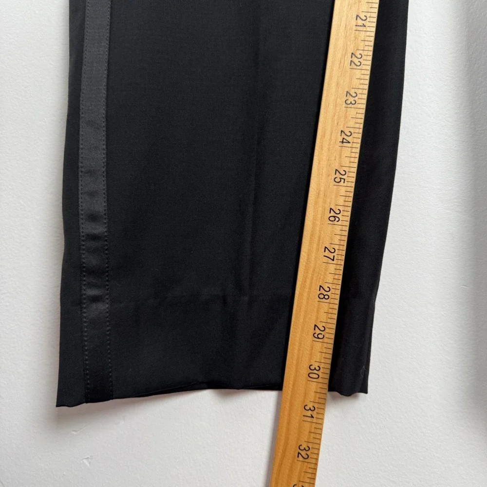 Lauren Ralph Lauren Mens Black 100% Wool Tuxedo Suit 40S Peak Lapel Suspenders